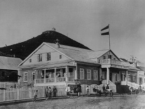 Drewniany sklep firmy Kunst & Albers, 1876